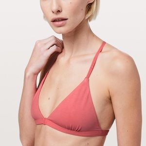 NWT Lululemon Simply There Triangle Bra L Coral